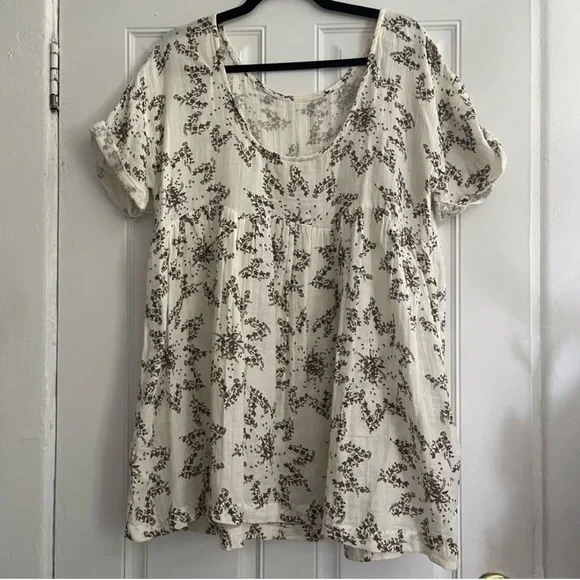 Free People Belezza Printed Babydoll Dress Size Medium - Picture 2 of 2